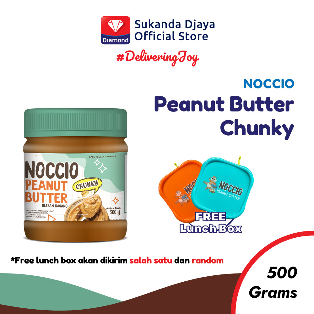 

Noccio Peanut Butter Chunky 500 Gr [Free Lunch Box]