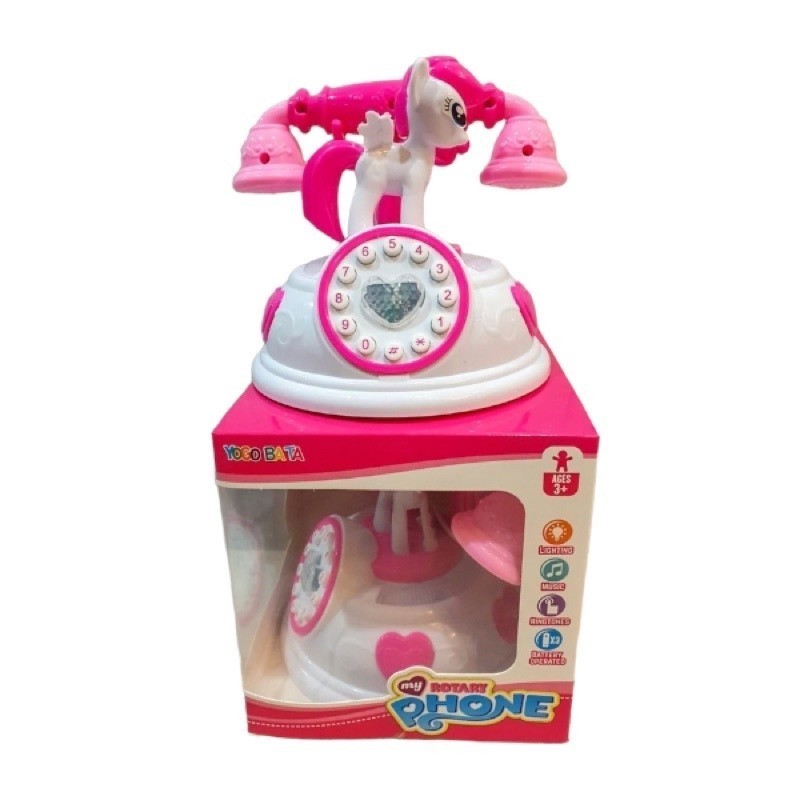 Mainan TELPON ROTARY PONNY mainan telpon PONY anak yd3/ mainan telpon kuda pony/ telponputar ponny