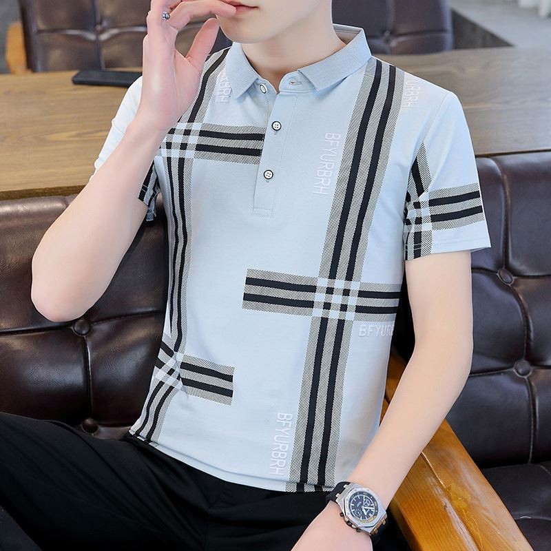 Kaos polo shirt kerah kerah kaos lengan pendek pria remaja