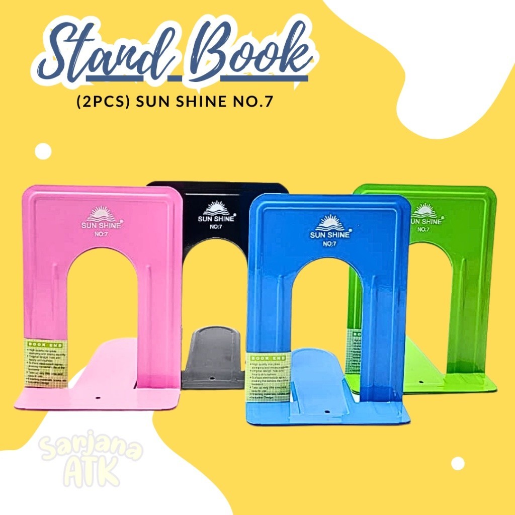 

(2pcs) Book Stand / Stand Book / Sandaran Buku / End Book / Penyangga Buku Sun Shine No.7