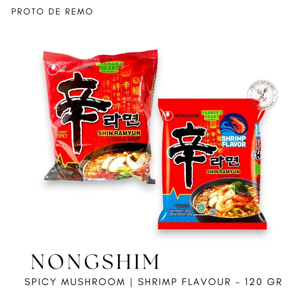 

Nongshim Shin Ramyun | Mie Instant Korea - Spicy Mushroom | Shrimp Flavour 120gr