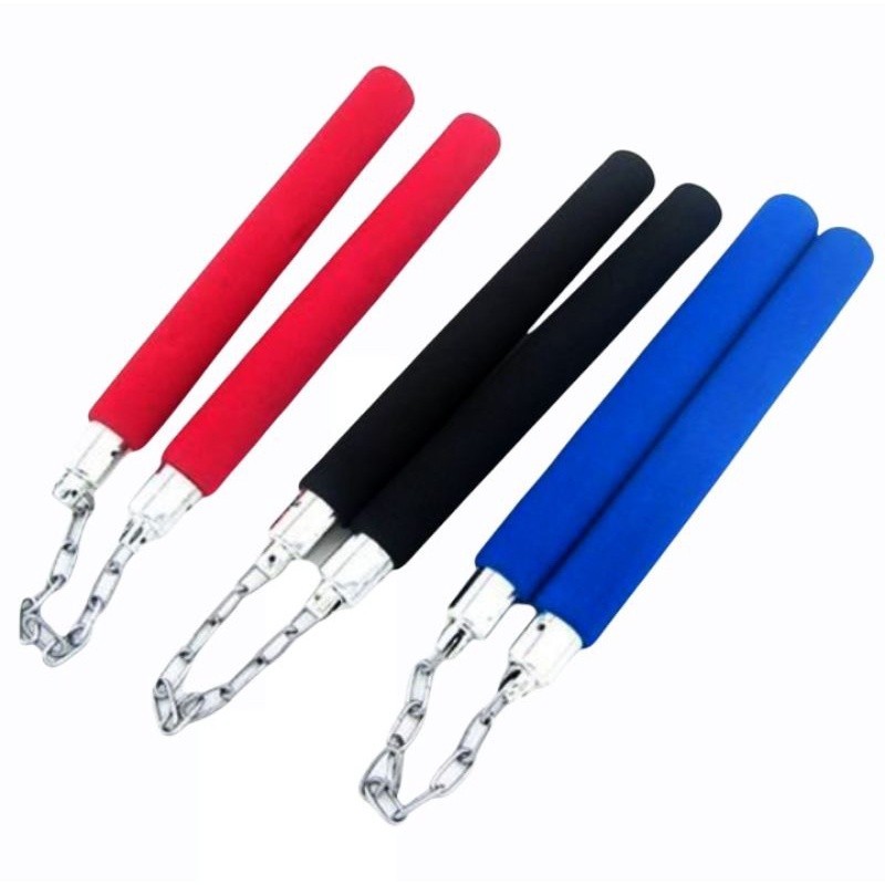 DOUBLE STIK BUSA HITAM TONGKAT STICK NUNCHAKU