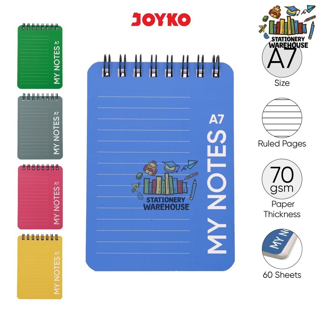 

Ruled Notebook Diary Agenda Buku Catatan Bergaris Joyko NB-740 A7
