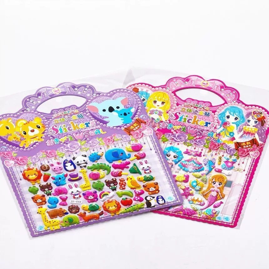 

Stiker gambar timbul mendekorasi dress / Stiker gambar besar anak anak