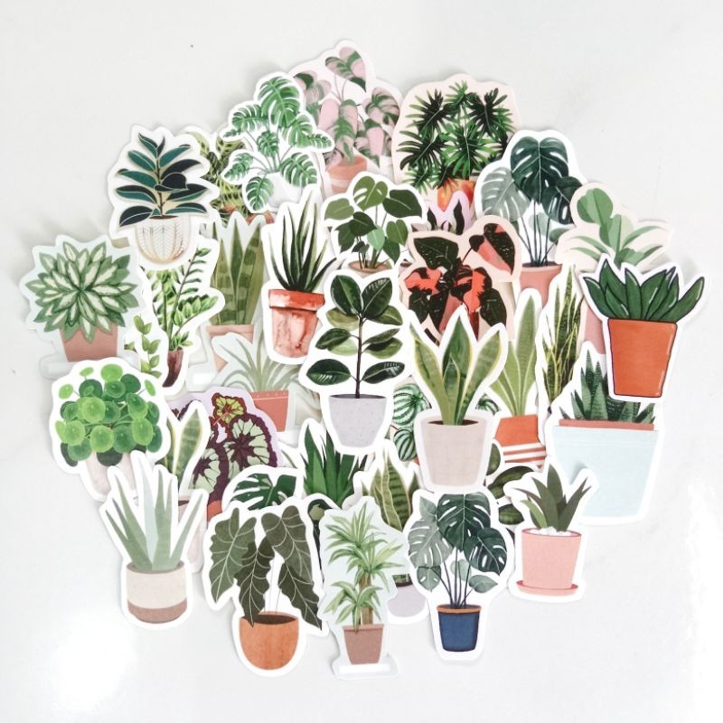 

[ , ] Stiker Pot Bunga Kaktus Aesthetic Untuk Jurnal dan Scrapbook