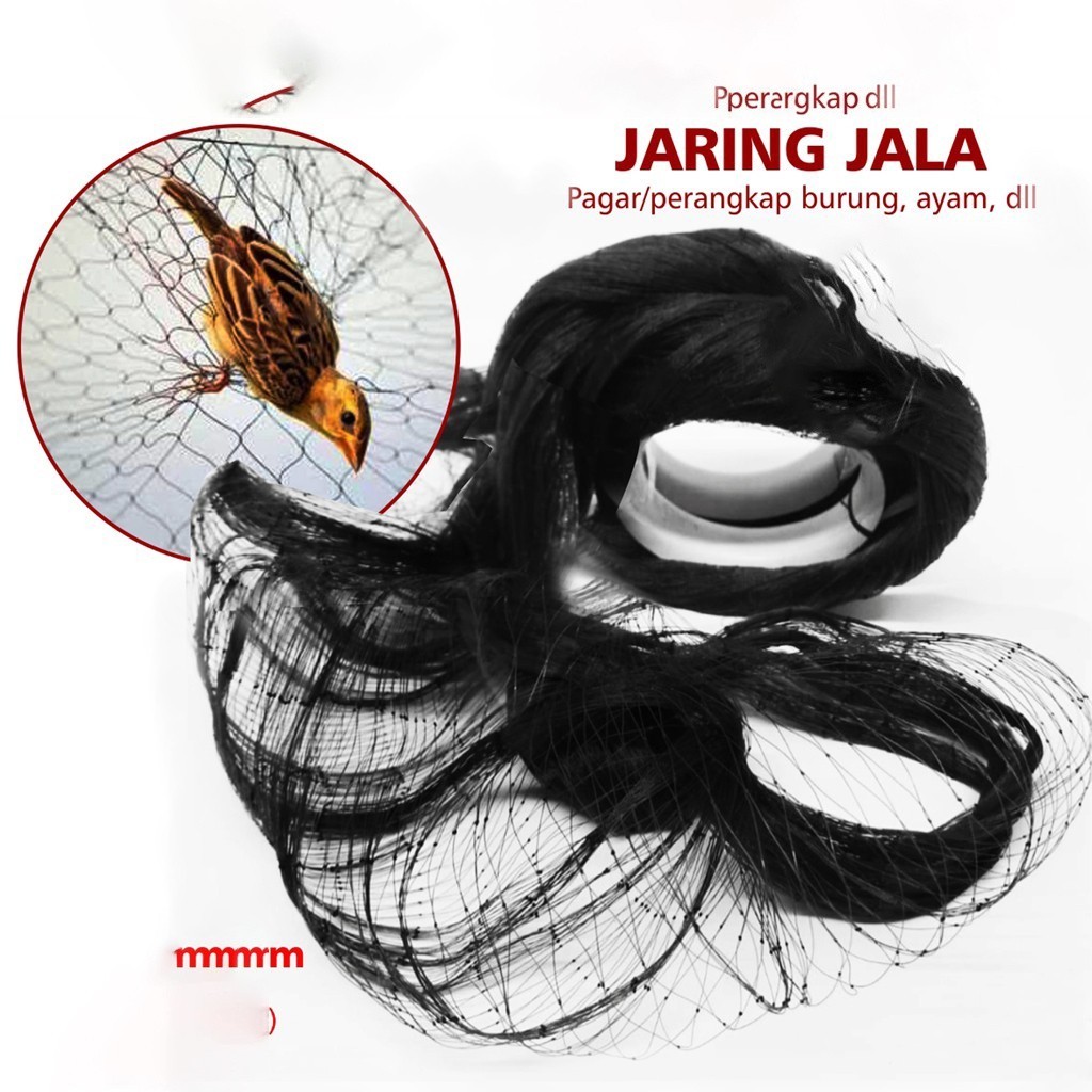 READY JARING BURUNG KECIL 0.12 JARING PLECI PIPIT PRENJAK  2 INCHI PANJANG 10 METER TINGGI 2 METER