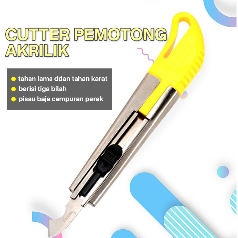 

POPO❀Pemotong Akrilik/Pisau Cutter Akrilik/Acrylic Cutter/Alat Pemotong HPL PVC/Plexyglass/Pisau tebal gambar/kertas industri besar/pisau membongkar/pemotong kertas/pisau pelat khusus/pemotong plastik akrilik/pemotong plastik/pisau kait