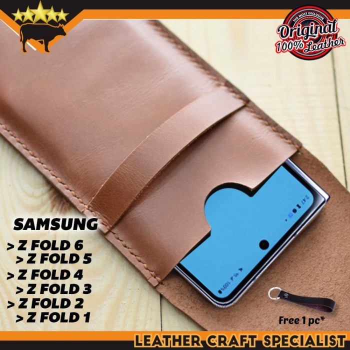 LEATHER CASE SAMSUNG Z FOLD 6 , Z FOLD 5 , Z FOLD 4 , Z FOLD 3 , Z FOLD 2 , FOLD 1 EXCLUSIVE SARUNG 