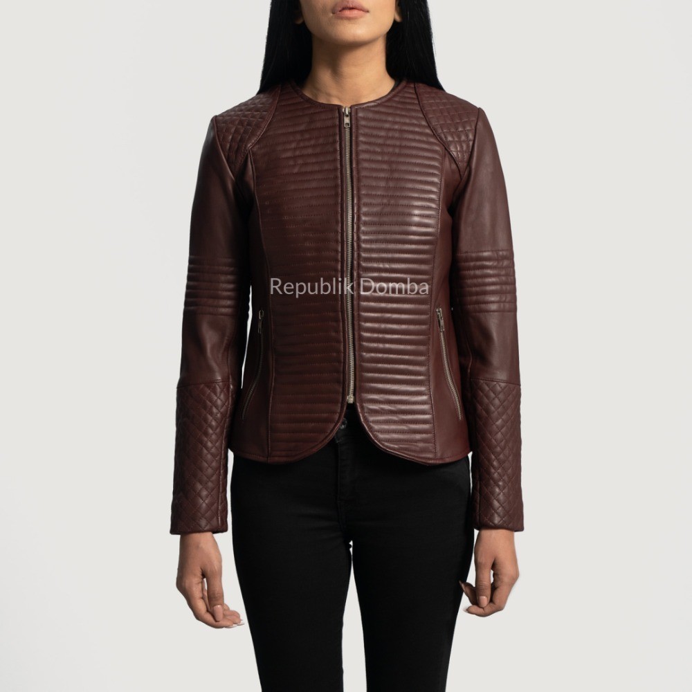 REPUBLIK DOMBA - Jaket Kulit Wanita Full Kulit Domba Asli Garut Kualitas Super Premium 100% Original