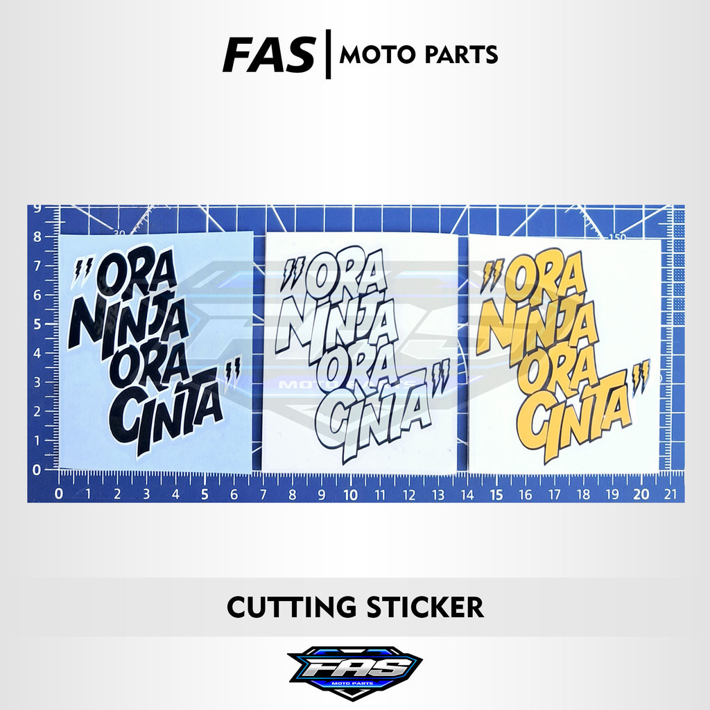 Stiker Ora Ninja Ora Cinta