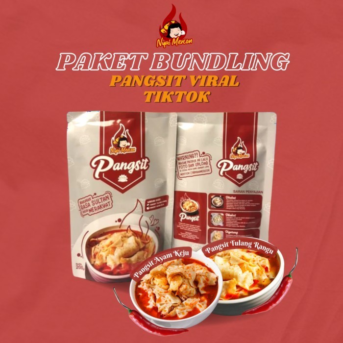 

[[ K23 - BEST SELLER ]] paket bundling pangsit ayam keju & pangsit tulang rangu nyai mercon