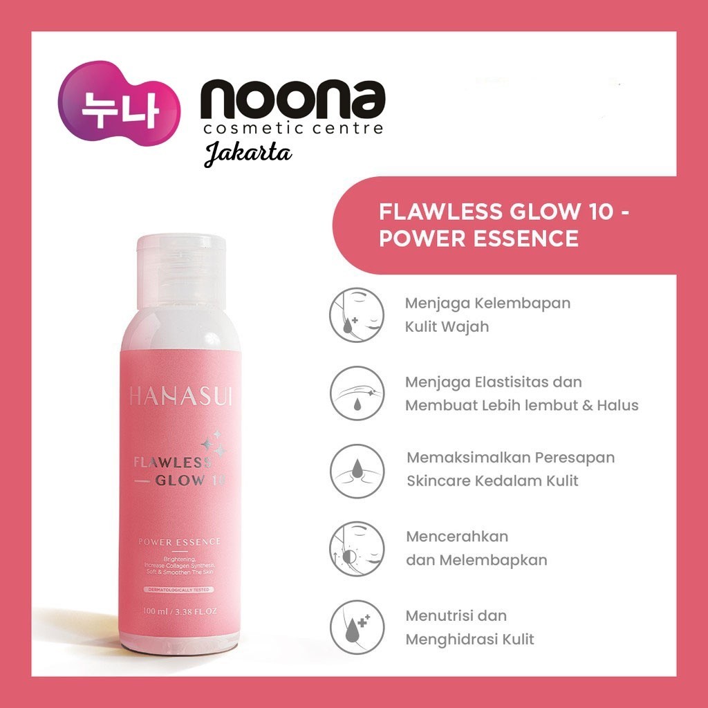 HANASUI FLAWLESS GLOW 10 POWER ESSENCE 100ML -NJ