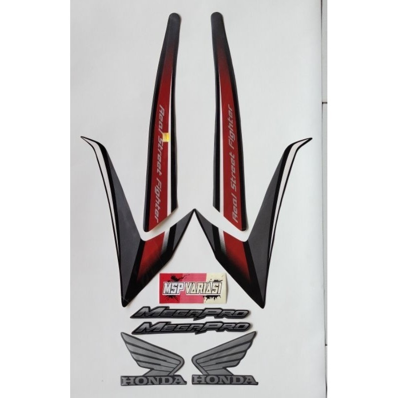 Lis Stiker Striping Honda Megapro Monoshock 2010 Hitam