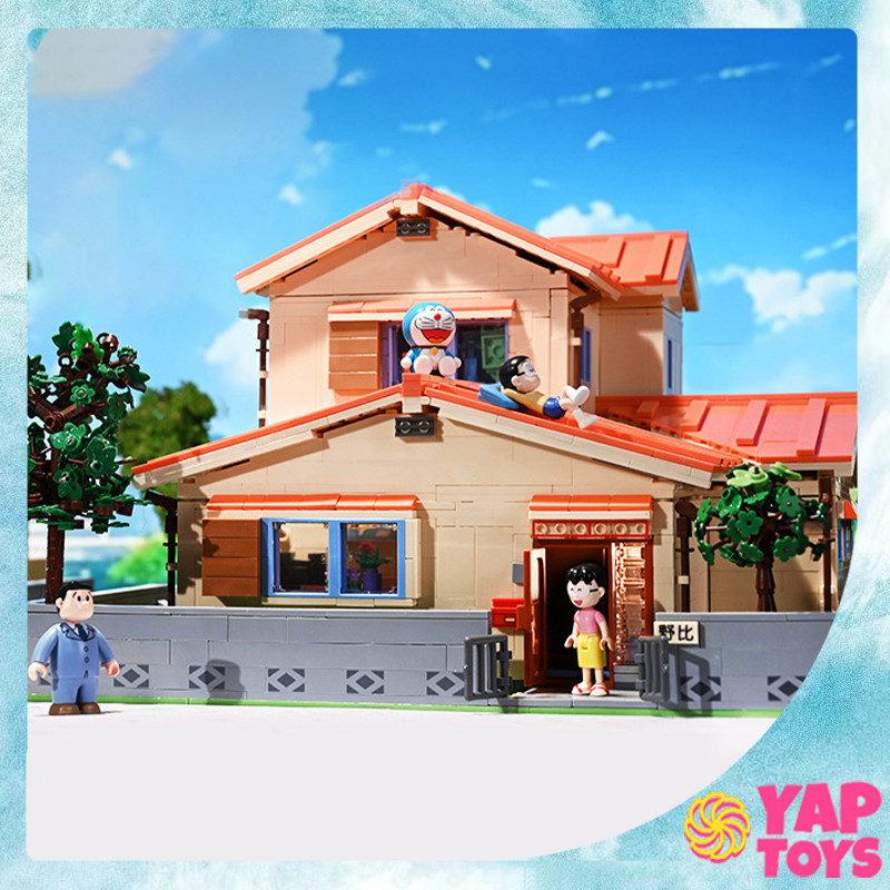 Keeppley Doraemon Peripherals Figure Nobita Nobi'S Home Model House Assembling Toy Present Desktop D