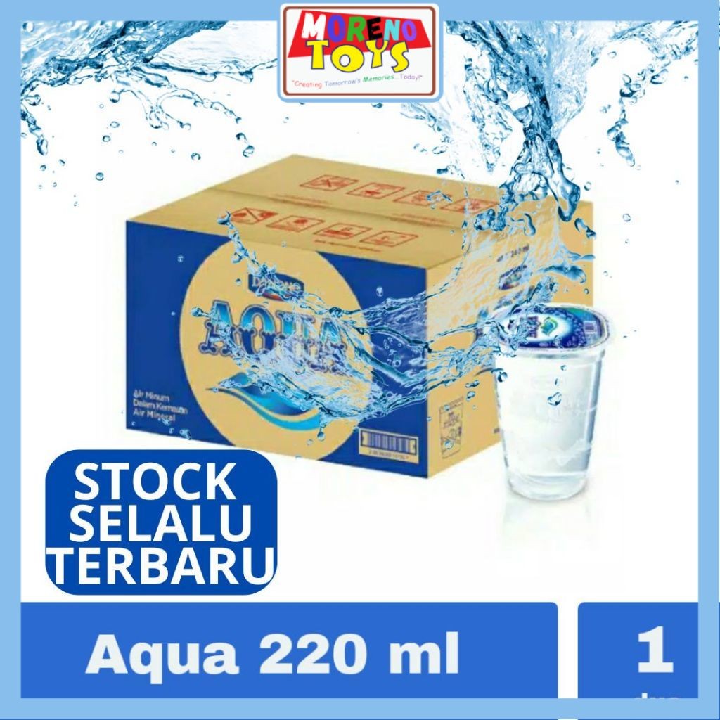 

Air Minerale AQUA Gelas Cup 220 ML / ISI 48 Cup Gelas Per DUS PER KARTON Termurah