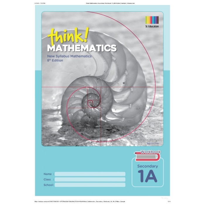 Think Mathematics / New Syllabus Mathematics 8th Edition - 1A