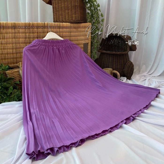 Rok Plisket Remaja SMP Rok Sekolah Anak Tanggung Model Plisket Hitam - PUTIH TULANG