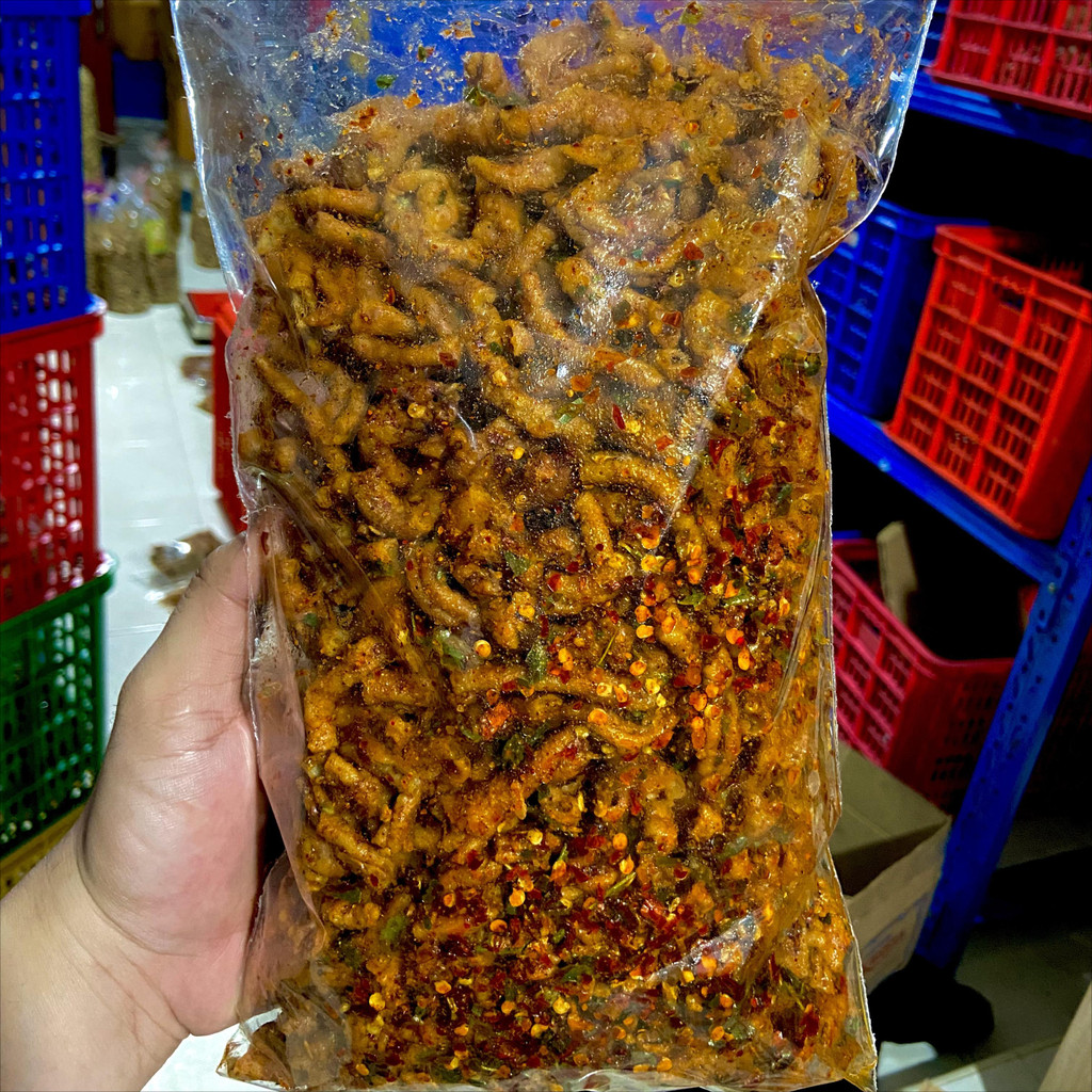 

100 G - USUS CRISPY PEDAS DAUN JERUK - USUS KRISPI - KERIPIK USUS