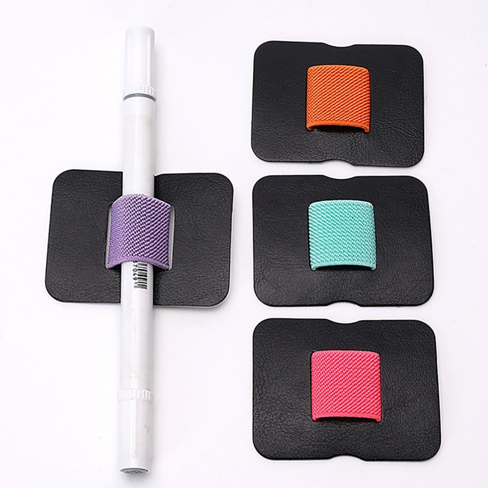 

4 Pack Ultra-Thin Pen Holder Self-adhesive Anti-fall Keep Your Pens Securely Attached Anywhere Pencil Loop for Notebooks