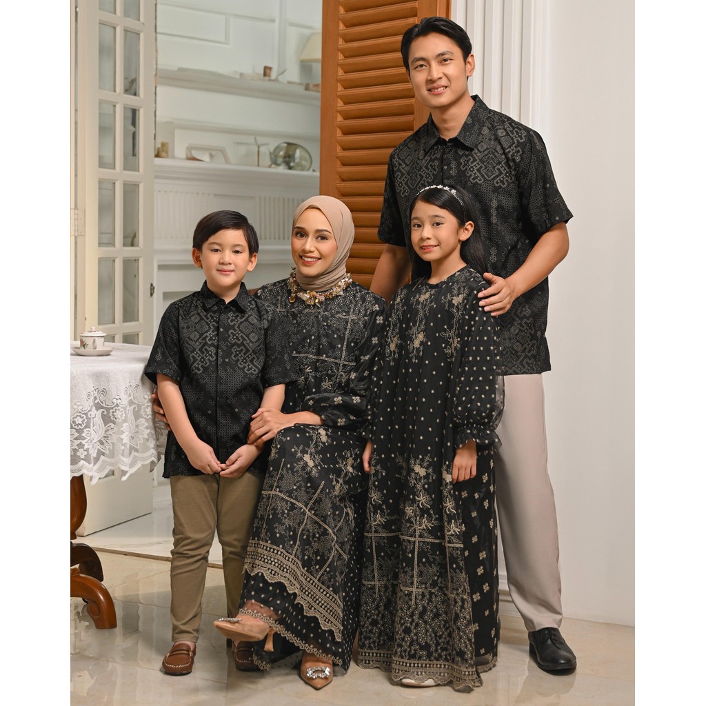 Geulis.id SURINALA SERIES BLACK / FAMILY SET / SARIMBIT KELUARGA