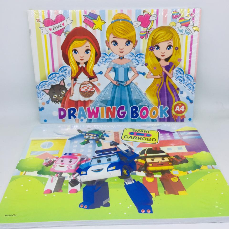 

NAT - Buku Menggambar / Drawing Book isi 6 pack (60 pcs motif campur cewe dan cowo)