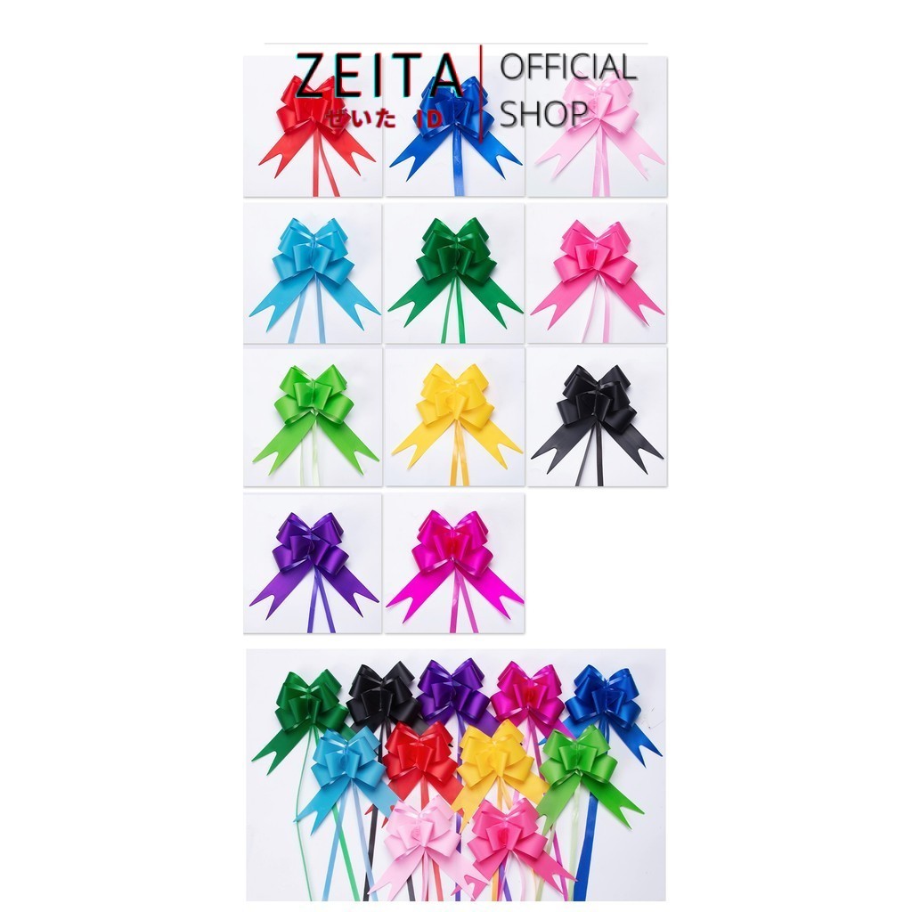 

Zeita - (1pack) Pita Tarik Motif / Pita Serut INK isi 10pcs Dekorasi
