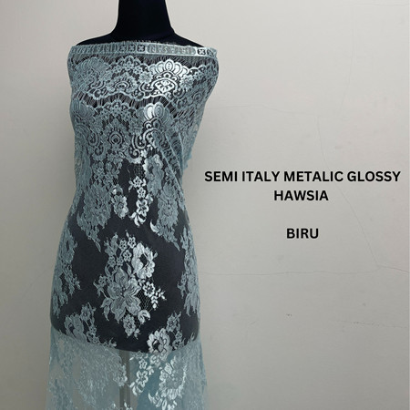 Brokat RIjek Ukuran 1 Kebaya Semi Italy Metalic (Hawsia)