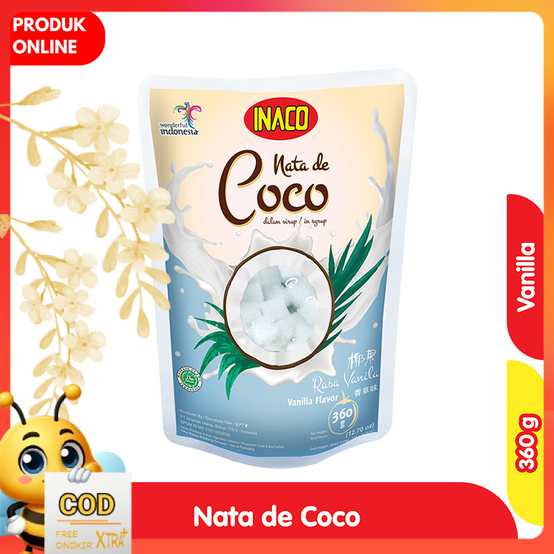 

Inaco Nata de Coco dalam Sirup Rasa Vanila Pouch 360 g