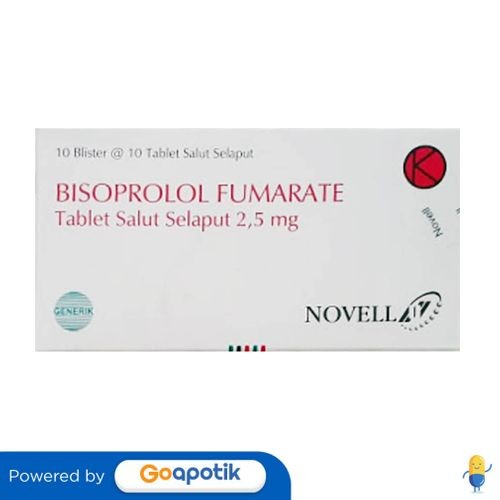 Bisoprolol Novell 2.5 Mg Box 100 Tablet