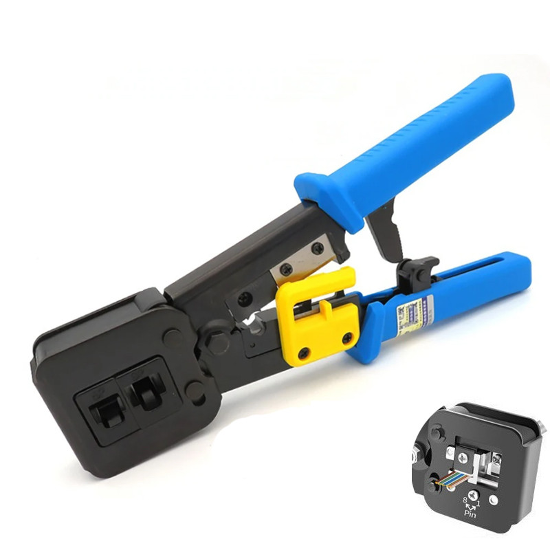 

RJ45 Crimper Hand Network Tools Pliers RJ12 cat5 cat6 8p8c Cable Stripper Pressing Clamp Tongs Clip Multi Function