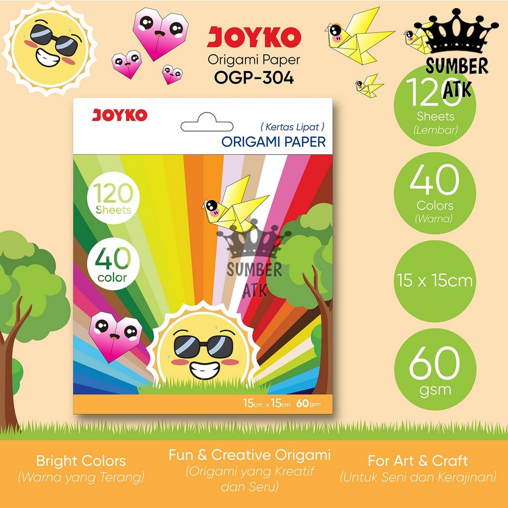 

Origami Paper Kertas Lipat Seni Joyko OGP-304 15x15 cm