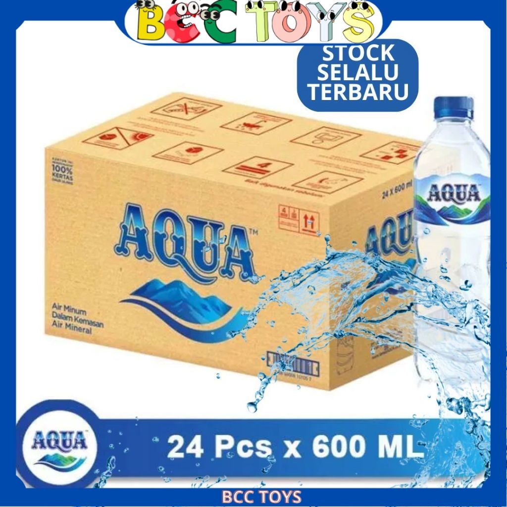 

Air Minerale AQUA Botol 600 ML / Isi 24 Botol Per DUS PER KARTON BCC