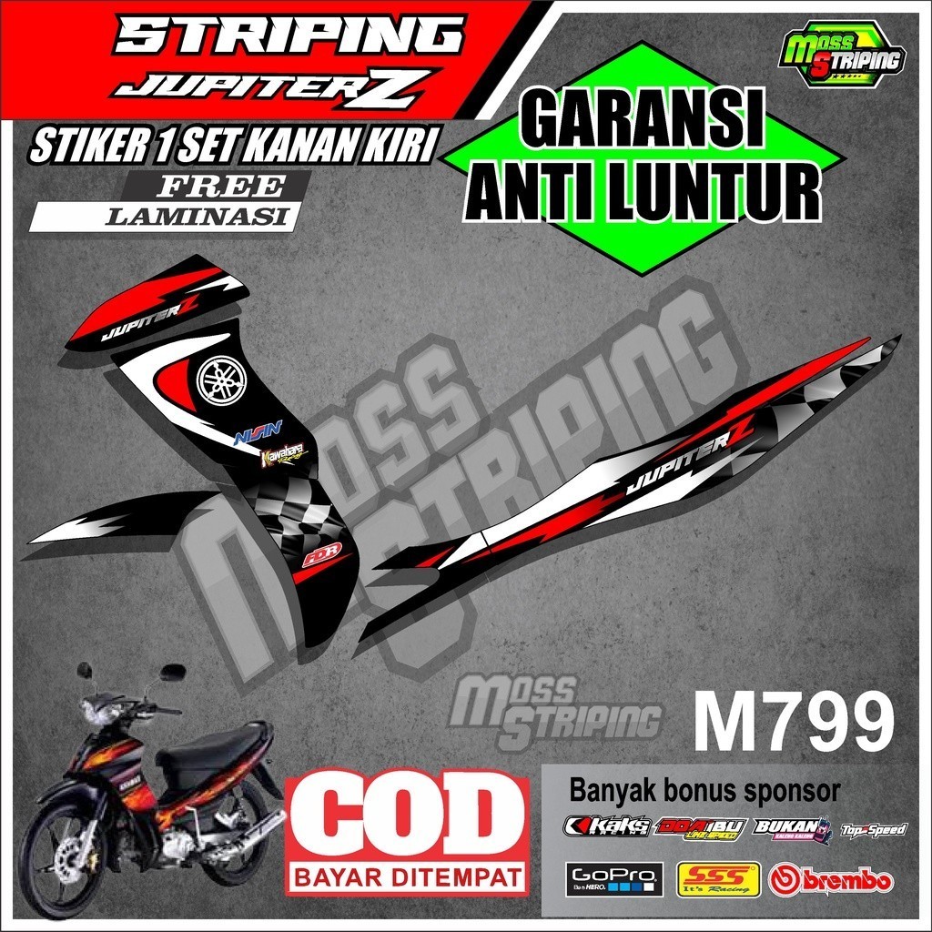 Striping Jupiter Z Lama Burhan Semi Full Body Motif Keren Free Stiker Sponsor