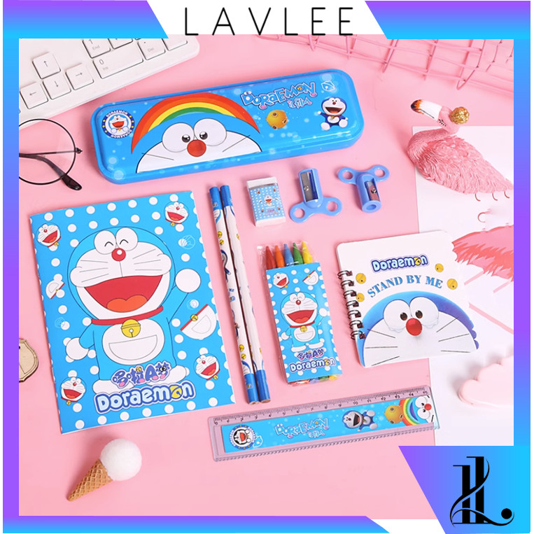 

LAVLEE - S5982 Set Alat Tulis 8 In 1 / Set Alat Tulis Anak Motif Kartun / Set Alat Tulis 8 In 1 Lucu / Stationery Set 8 In 1 Lucu