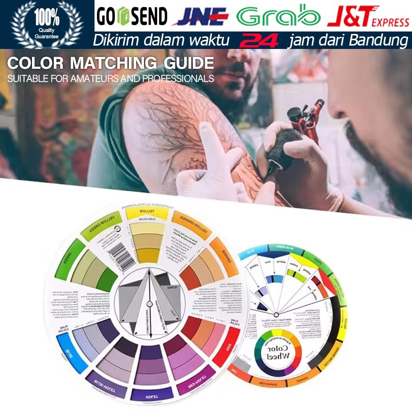 

Palet Warna Tattoo Diameter 14-23.5cm / Color Wheel untuk Pencampuran Warna dalam Body Art & Desain Grafis