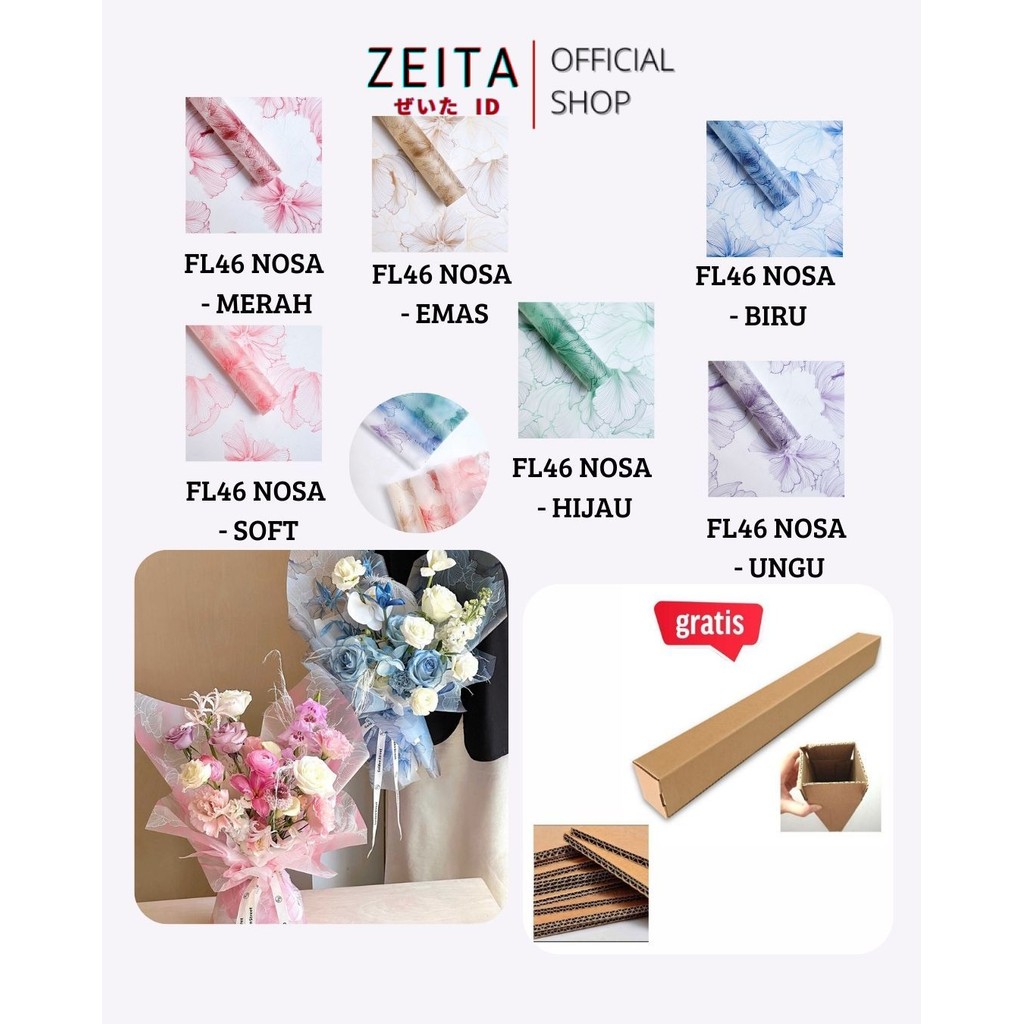 

Zeita - FL46 NOSA Kertas Bunga Paper Buket Motif Cellophane
