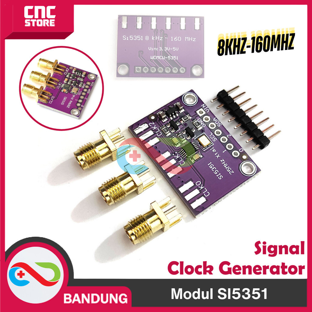 MODUL SI5351 SI5351A SIGNAL CLOCK GENERATOR OSCILLATOR DDS 8KHZ-160MHZ