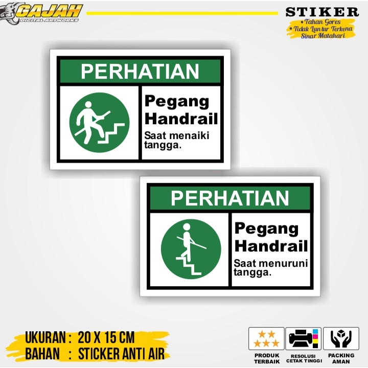 

STIKER PETUNJUK KESELAMATAN NAIK DAN TURUN TANGGA