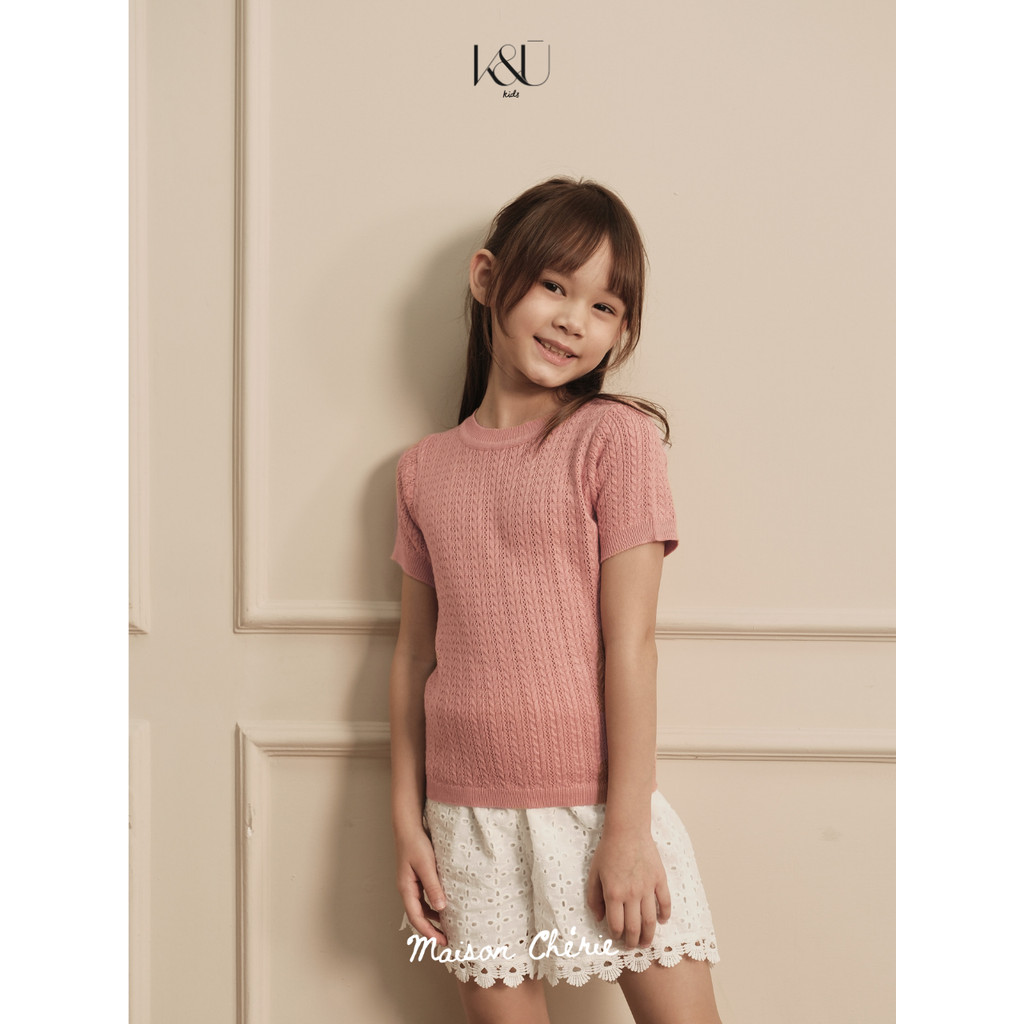 KUKAI Kids | Beryl Top - Kaos Rajut Anak Perempuan - Kaos Knit Anak Perempuan - Kids Knit Top