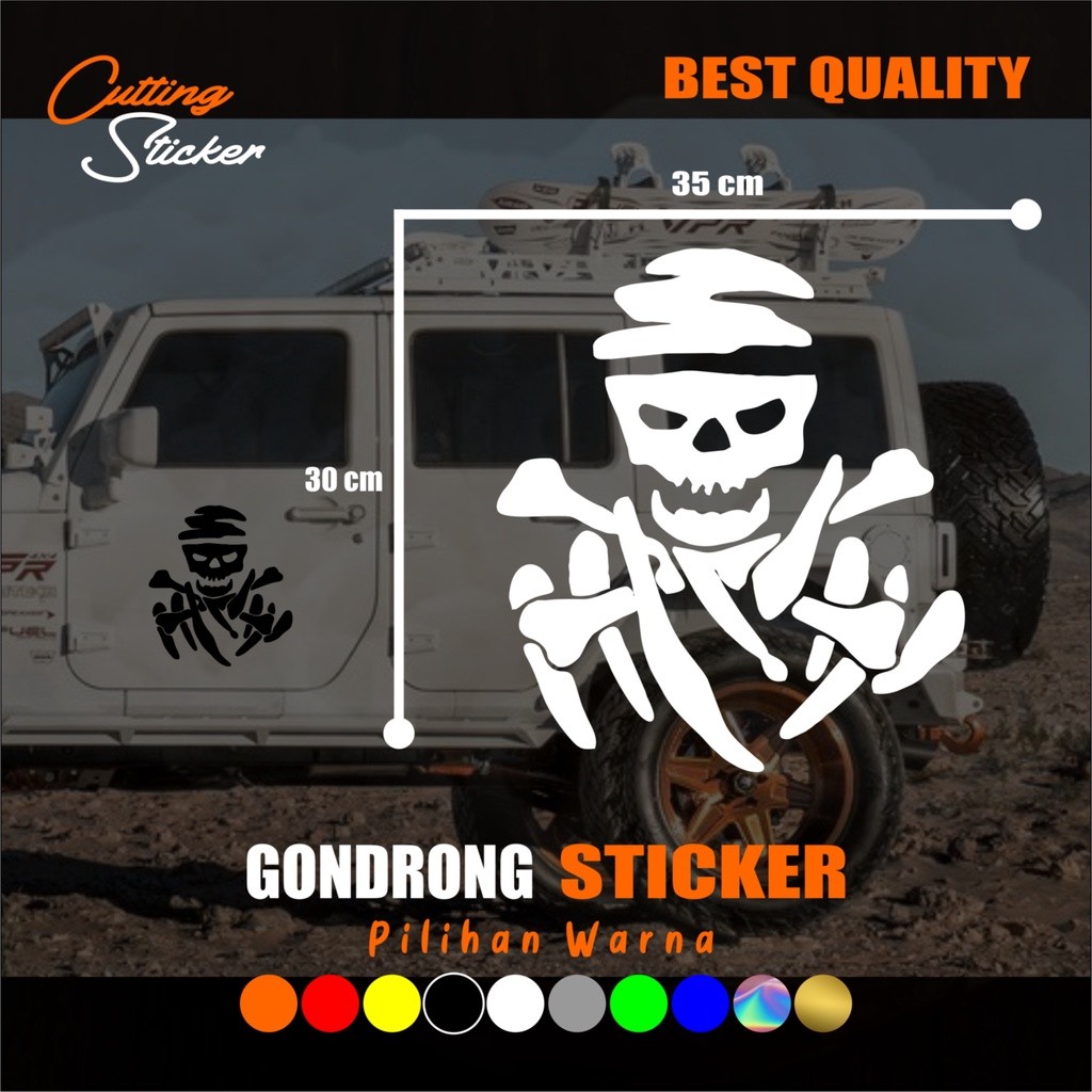 stiker dakar, 4x4 offroad, jimmy katana desert stiker tengkorak