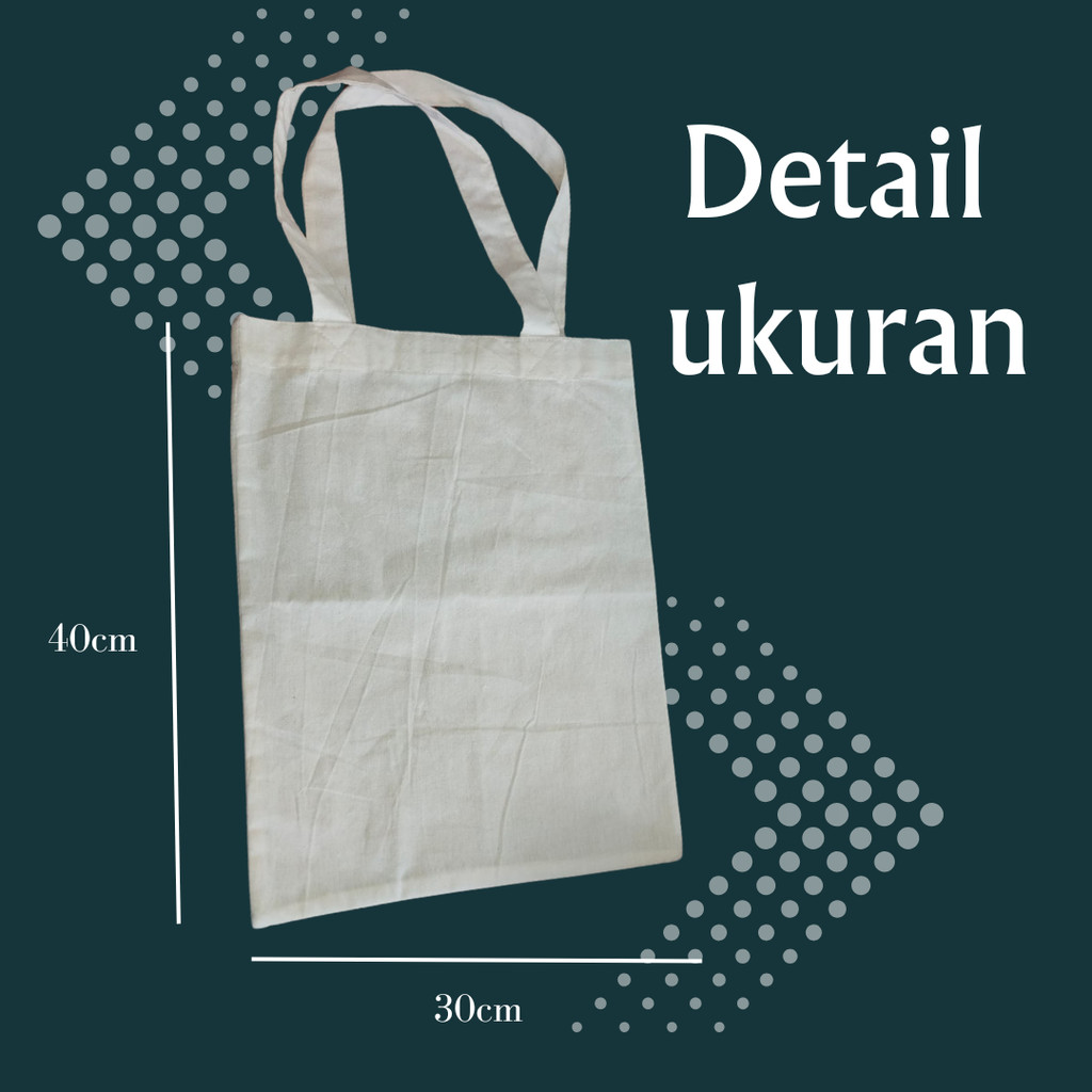 RECOMMENDED Ready Stock Totebag Blacu Premium Lebih Tebal TAS BLACU PREMIUM , TOTE BAG Polos ,ukuran
