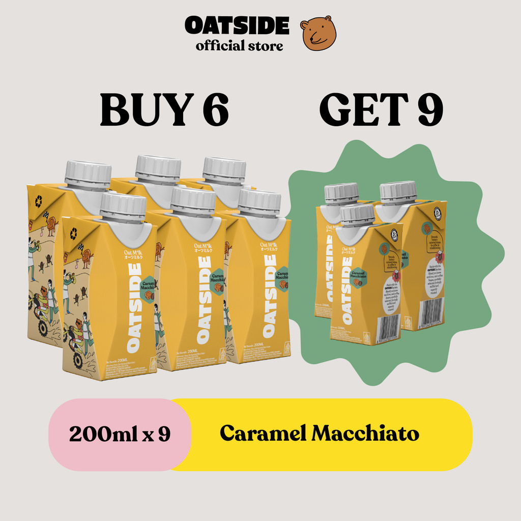 

[BUY 6 GET 9] OATSIDE Mini Oat Milk Caramel Macchiato 200ml (9 pcs) Caps
