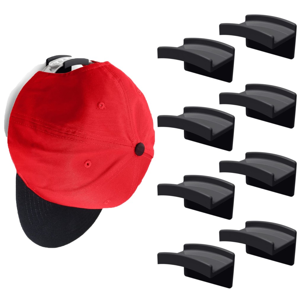 

5/10PCS Adhesive Hat Hooks for Wall Hat Holder Organizer for Baseball Caps Hat Rack No Drilling Multi Purpose Strong Hat Hangers