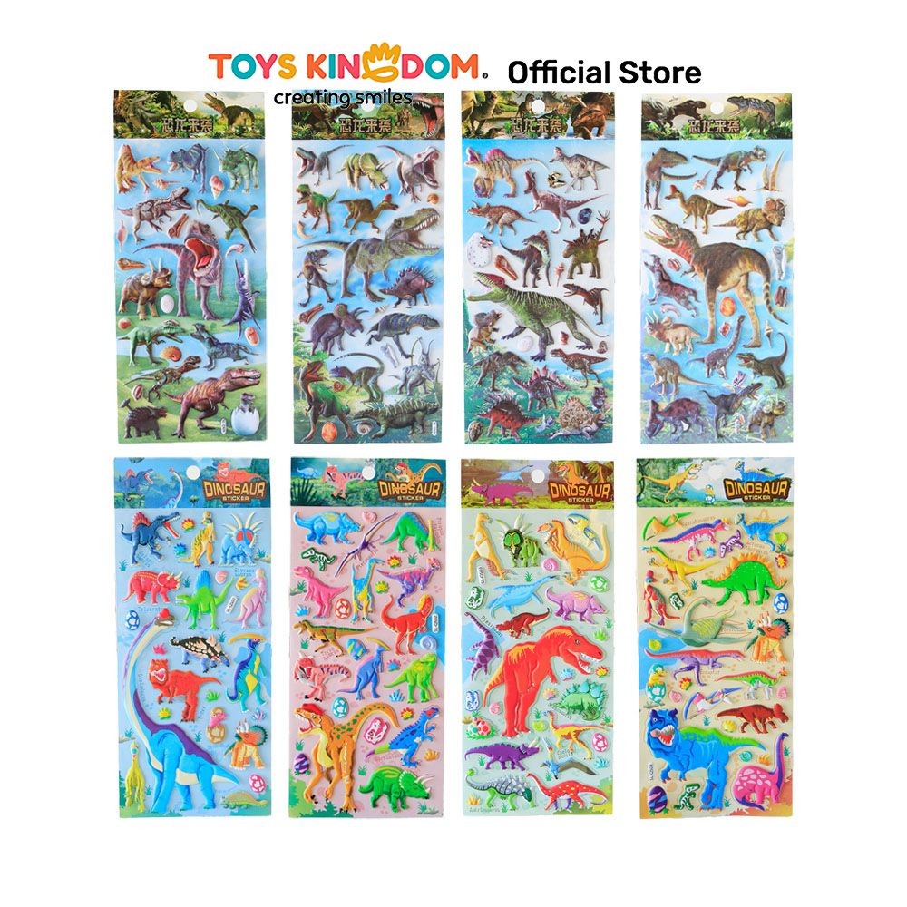 

Toys Kingdom Kiddy Fun Stiker Dino Series Random Stiker Dekoratif Lucu Cute Stickers Deco Sticker Pack Journal Book