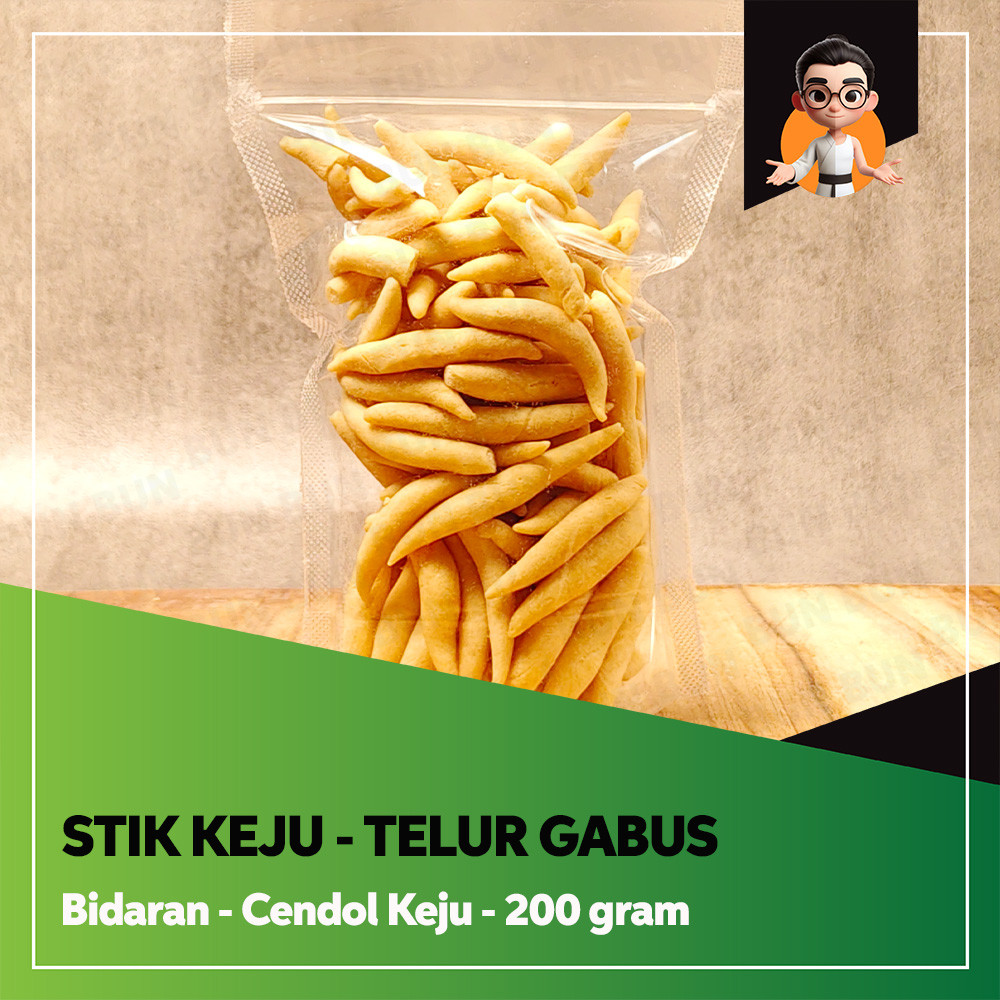 

Telur Gabus Keju / Stik Keju / Cendol Keju / Bidaran Spesial 200 gram - Kue Lebaran Murah