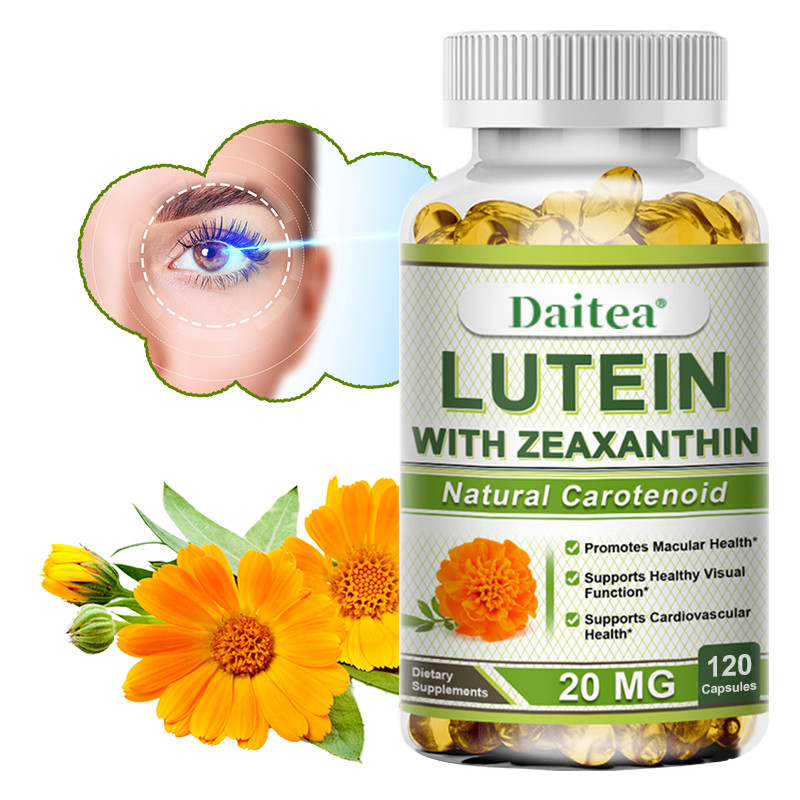 Suplemen Makanan Daitea Lutein Zeaxanthin - Menjaga tingkat kelembapan mata yang sehat, mendukung fu