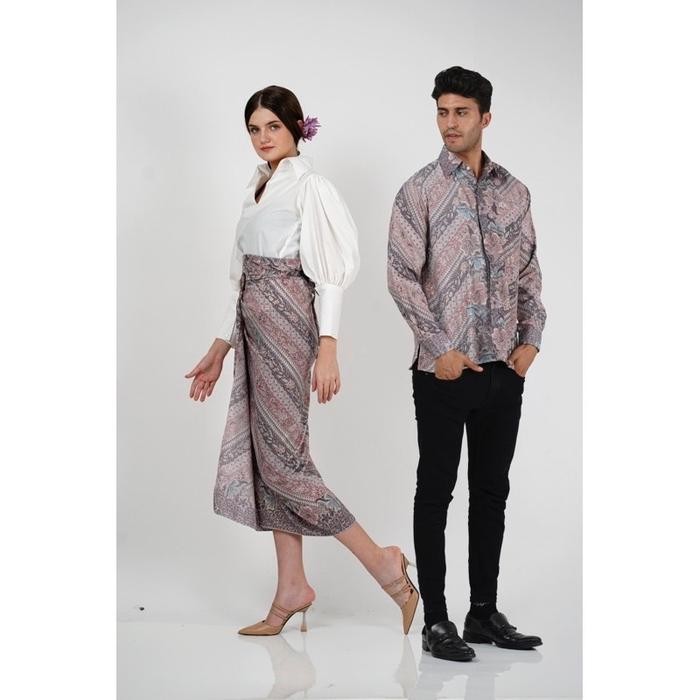 Couple Rok lilit dan kemeja batik Panjang (Bisa COD) by agnaKebaya pendek semi kondangan  pasangan  