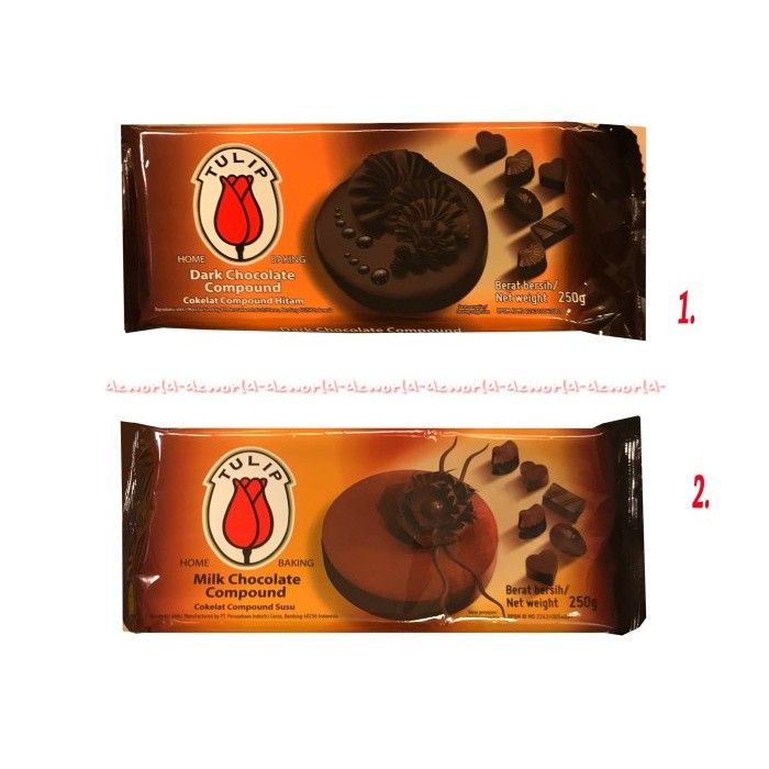 

pekanbaru / TULIP CHOCOLATE COMPOUND 225grm/DARK/MILK