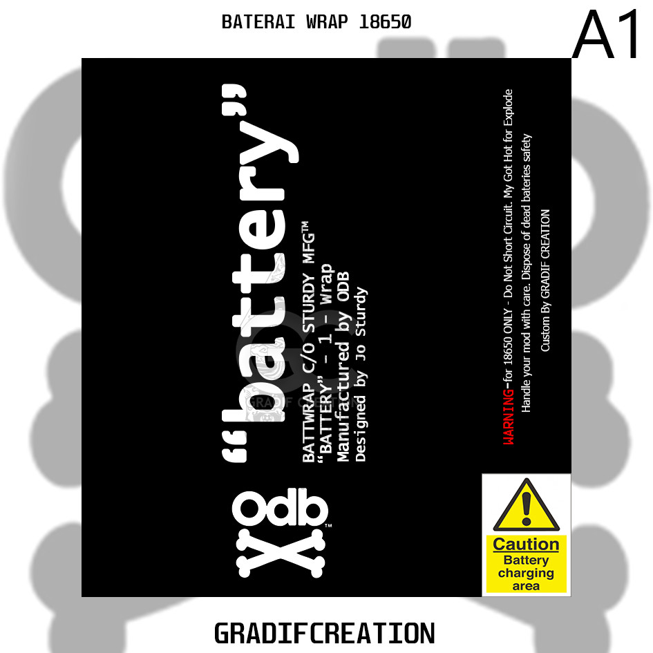 

STIKER WRAP BATERAI ODB NEW DESAIN