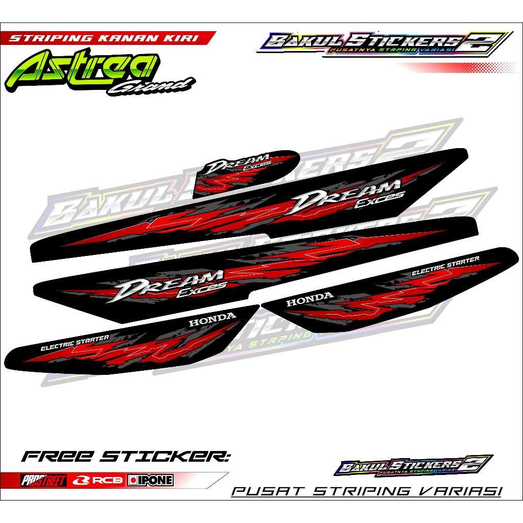 Striping Variasi Honda Astrea Grand / Sticker List Variasi Motor Honda Astrea Grand